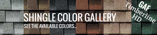 GAF Timberline HD shingle colors