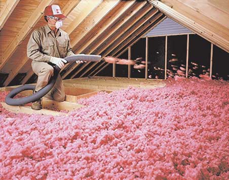 Owens-Corning blown-in attic insulation by Ed Senez Roofing